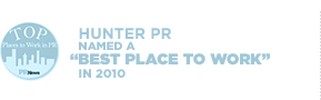 Hunter Public Relations Named a "Best Place To Work" in 2010
