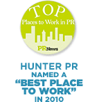 Hunter Public Relations Named a "Best Place To Work" in 2010