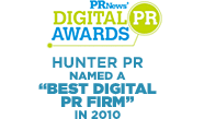 PRNews Digital PR Awards: Hunter PR named a Best Digital PR Firm in 2010